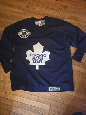 Toronto Maple Leafs Made in Canada Center Ice CCM Blue Jersey MEDIUM